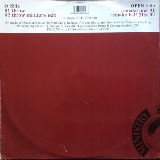 Carl Craig Presents Paperclip People : Throw / Remake (Uno) (12")