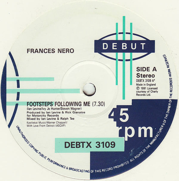 Frances Nero : Footsteps Following Me (12")