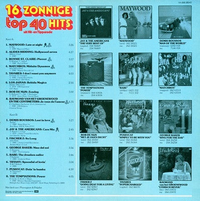 Various : 16 Zonnige Top 40 Hits (LP, Comp)