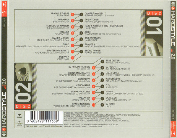Various : ID&T Hardstyle Version 2.0 (2xCD, Mixed)