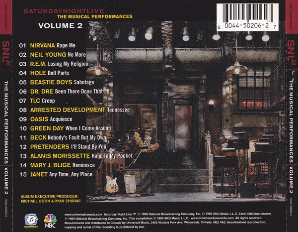 Various : SNL25 - Saturday Night Live, The Musical Performances Volume 2 (CD, Comp)