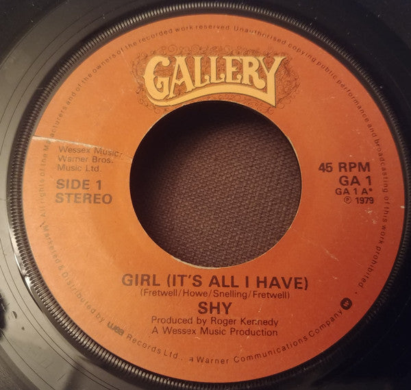 Shy (10) : Girl (It's All I Have) (7")