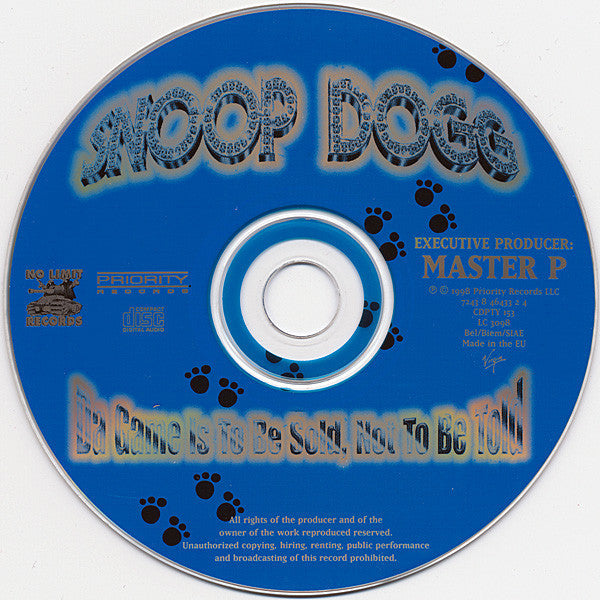 Snoop Dogg : Da Game Is To Be Sold, Not To Be Told (CD, Album, RP, Med)