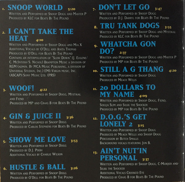 Snoop Dogg : Da Game Is To Be Sold, Not To Be Told (CD, Album, RP, Med)