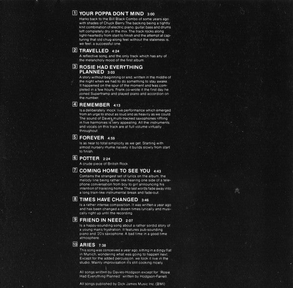 Supertramp : Indelibly Stamped (CD, Album, RE, RM, Cin)