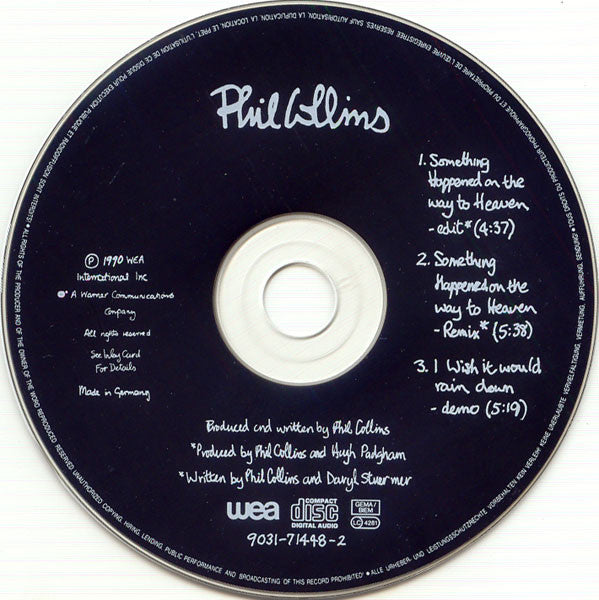 Phil Collins : Something Happened On The Way To Heaven (CD, Single)