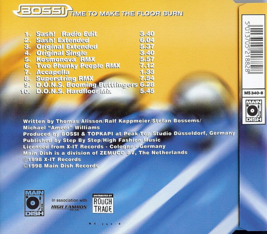 Bossi : Time To Make The Floor Burn (CD, Maxi)