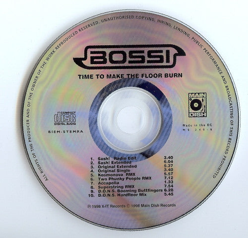 Bossi : Time To Make The Floor Burn (CD, Maxi)