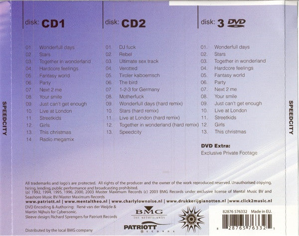 Charly Lownoise & Mental Theo : Speedcity (2xCD, Comp + DVD, Comp)