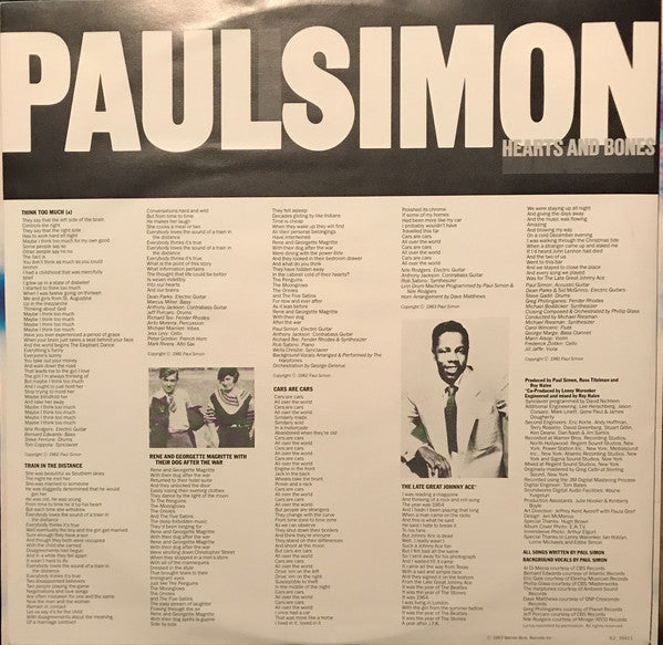 Paul Simon : Hearts And Bones (LP, Album)