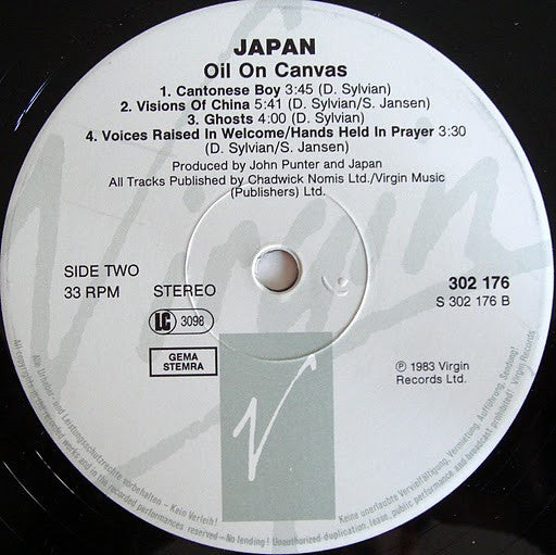 Japan : Oil On Canvas (2xLP, Album, RE, Gat)