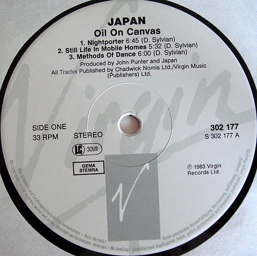 Japan : Oil On Canvas (2xLP, Album, RE, Gat)