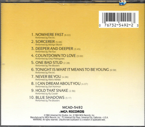 Various : Streets Of Fire (Music From The Original Motion Picture Soundtrack) (CD, Album, RE)