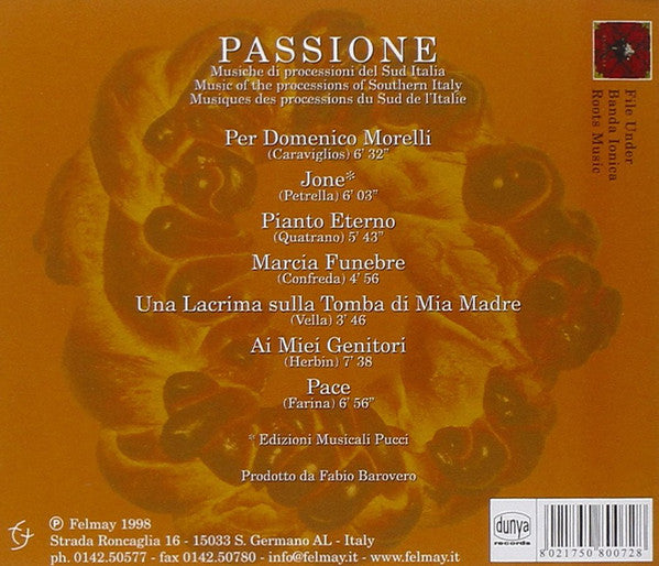 Banda Ionica : Passione (CD, Album)
