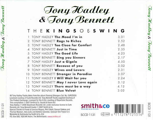 Tony Hadley & Tony Bennett : The Kings Of Swing (CD, Comp)