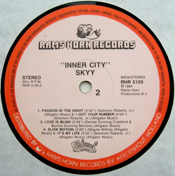 Skyy : Inner City (LP, Album)