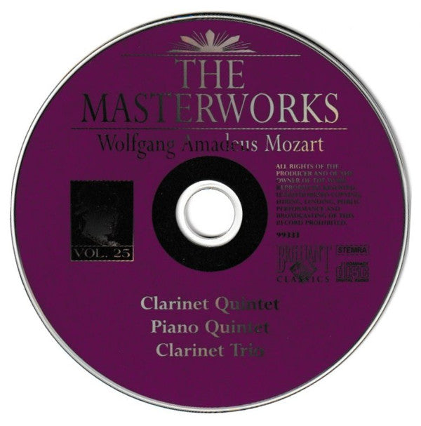 Wolfgang Amadeus Mozart, Antony Pay, Ian Brown (4), Roger Chase : Clarinet Quintet • Piano Quintet • Clarinet Trio (CD, Comp)