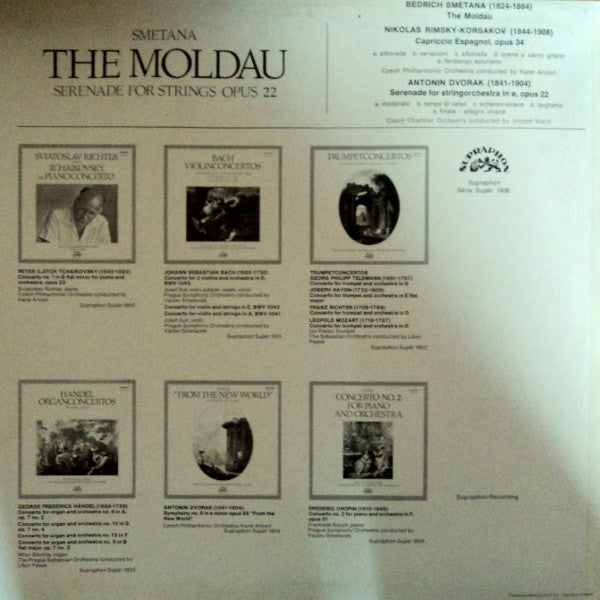 Bedřich Smetana – The Czech Philharmonic Orchestra / Karel Ančerl : The Moldau / Serenade For Strings Opus 22 (LP, Comp)