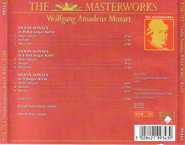 Wolfgang Amadeus Mozart, Joseph Silverstein, Derek Han : Violin Sonatas K454 / K481 / K526 (CD, Comp)