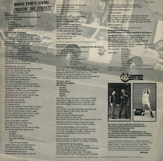 Boys Town Gang : Cruisin' The Streets (12", Album)