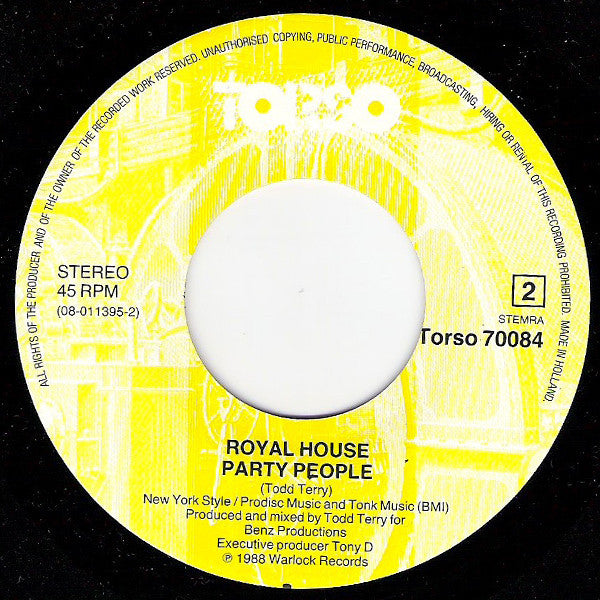 Royal House : Can You Party? (7", Single)