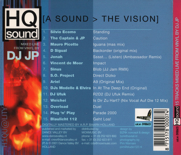 DJ JP : HQ Sound [A Sound > The Vision] (CD, Mixed)