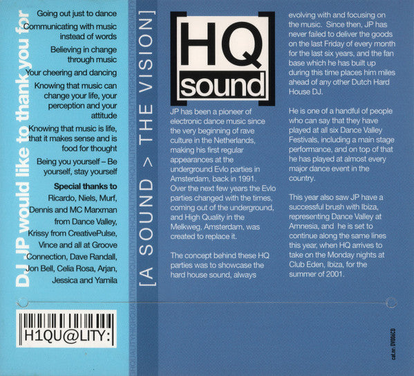 DJ JP : HQ Sound [A Sound > The Vision] (CD, Mixed)