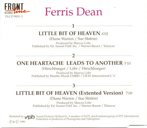 Ferris Dean : Little Bit Of Heaven (CD, Maxi)