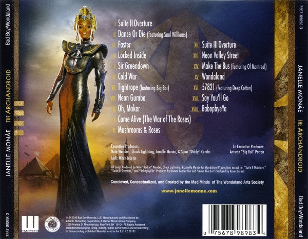 Janelle Monáe : The ArchAndroid (CD, Album)