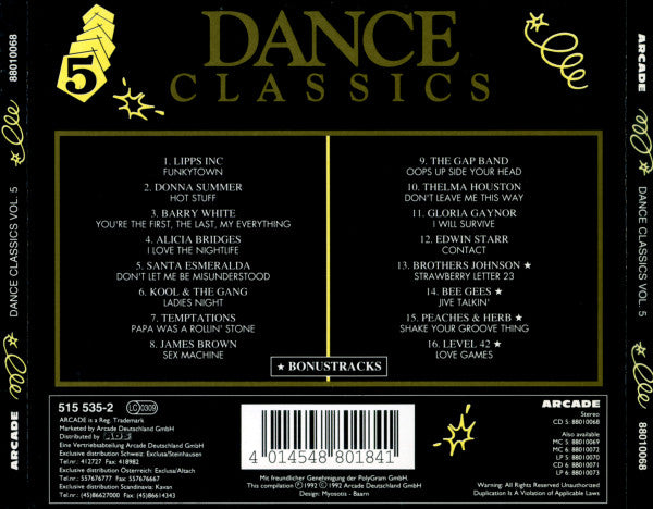 Various : Dance Classics Volume 5 (CD, Comp)