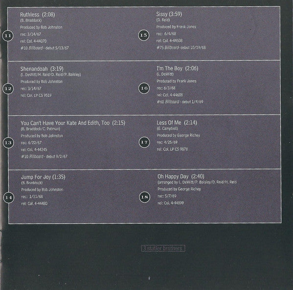 The Statler Brothers : Flowers On The Wall: The Essential Statler Brothers 1964–1969 (CD, Comp)