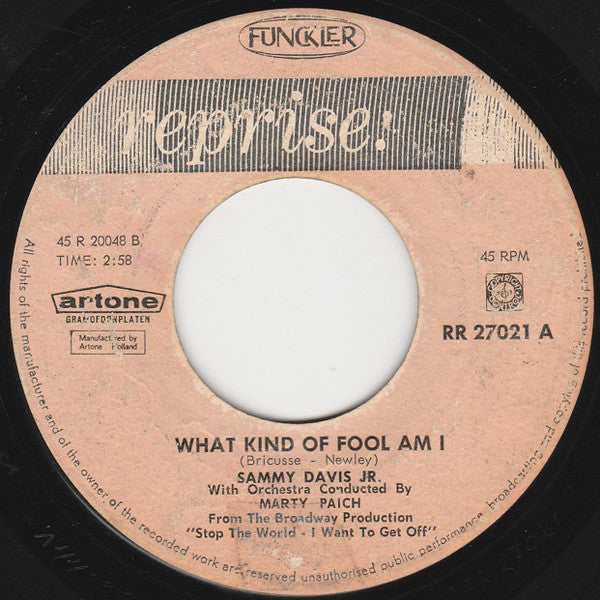 Sammy Davis Jr. : What Kind Of Fool Am I (7")