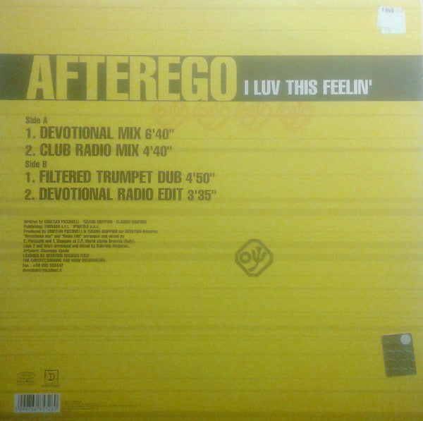 Afterego : I Luv This Feelin' (12")