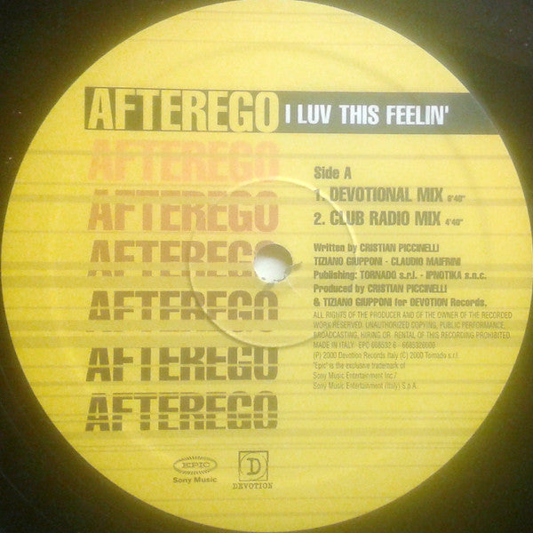 Afterego : I Luv This Feelin' (12")