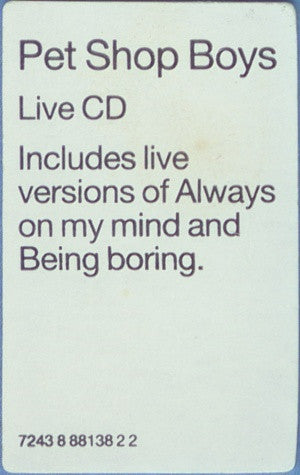 Pet Shop Boys : You Only Tell Me You Love Me When You're Drunk (CD, Single, CD3)