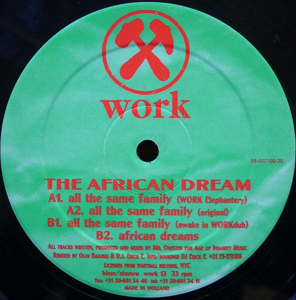 The African Dream : All The Same Family (12")