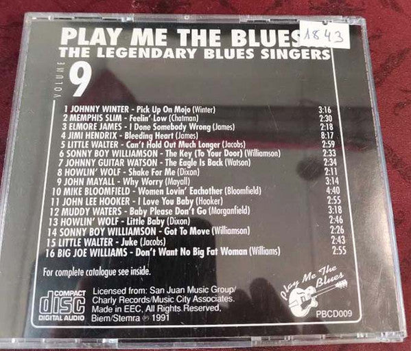 Various : Play Me The Blues... The Legendary Blues Singers Volume 9 (CD, Comp)