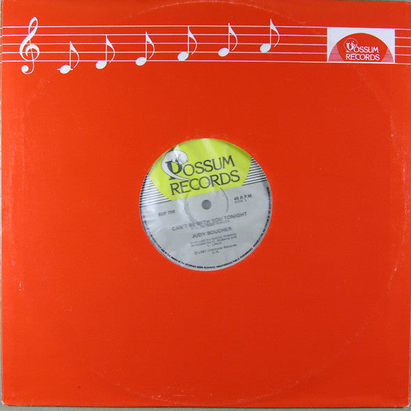 Judy Boucher : Can't Be With You Tonight (12")