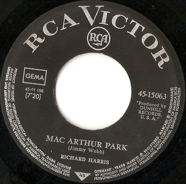 Richard Harris : Mac Arthur Park (7", Single)