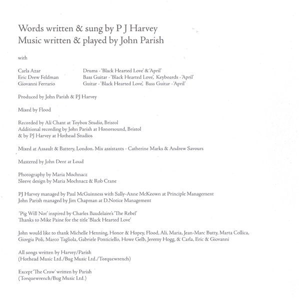 PJ Harvey & John Parish : A Woman A Man Walked By (CD, Album, Sup)
