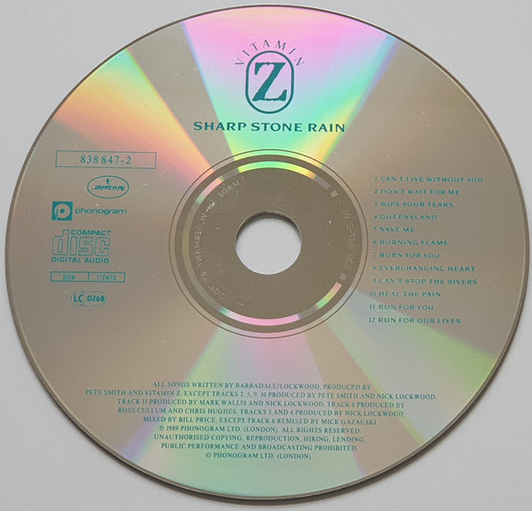 Vitamin Z : Sharp Stone Rain (CD, Album)