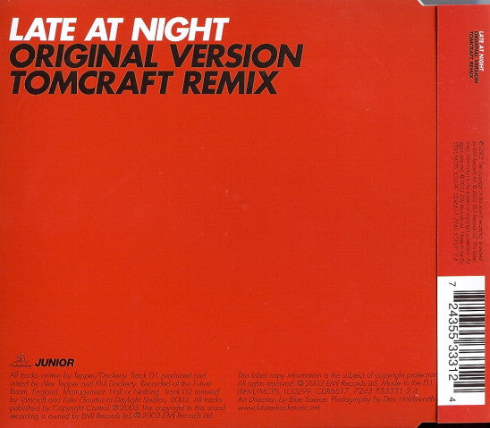 Futureshock : Late At Night (CD, Single)