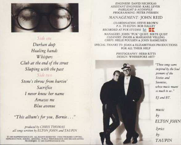 Elton John : Sleeping With The Past (Cass, Album)