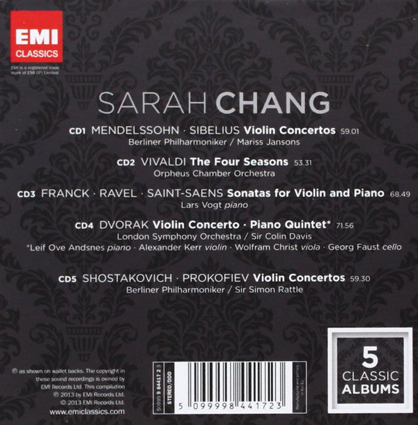 Sarah Chang : Sarah Chang: 5 Classic Albums (5xCD, Album + Box, Comp)