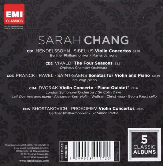 Sarah Chang : Sarah Chang: 5 Classic Albums (5xCD, Album + Box, Comp)