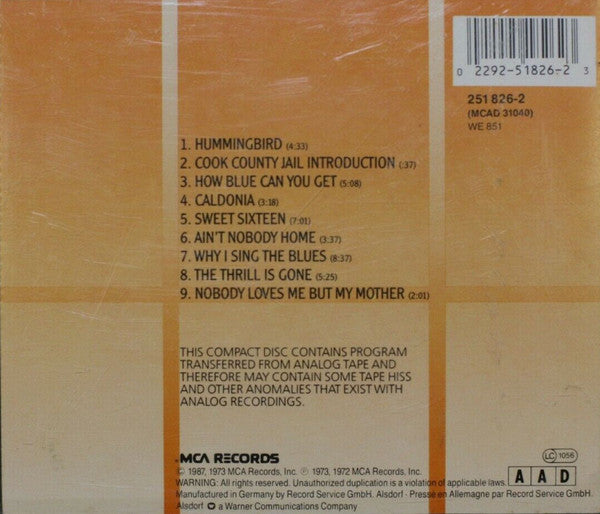 B.B. King : The Best Of B.B. King (CD, Comp, RM)