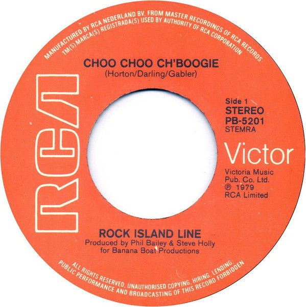 Rock Island Line : Choo Choo Ch'Boogie (7", Blu)