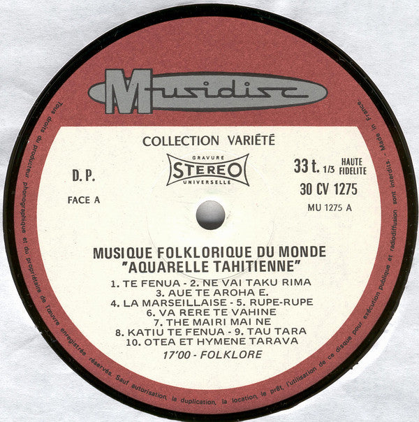 Maurice Bitter : Aquarelle Tahitienne (LP)