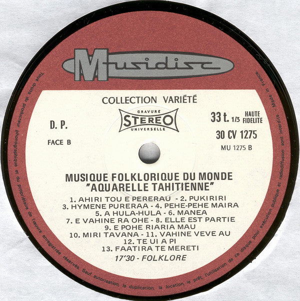 Maurice Bitter : Aquarelle Tahitienne (LP)