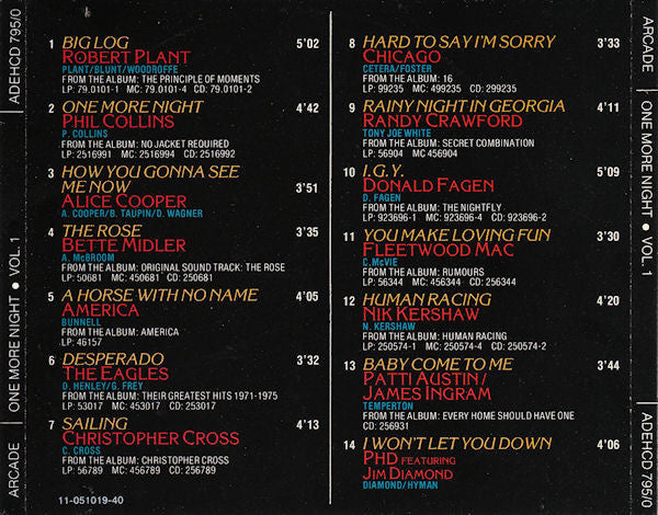 Various : One More Night (14 Exclusive Popsongs) (Volume 1) (CD, Comp)